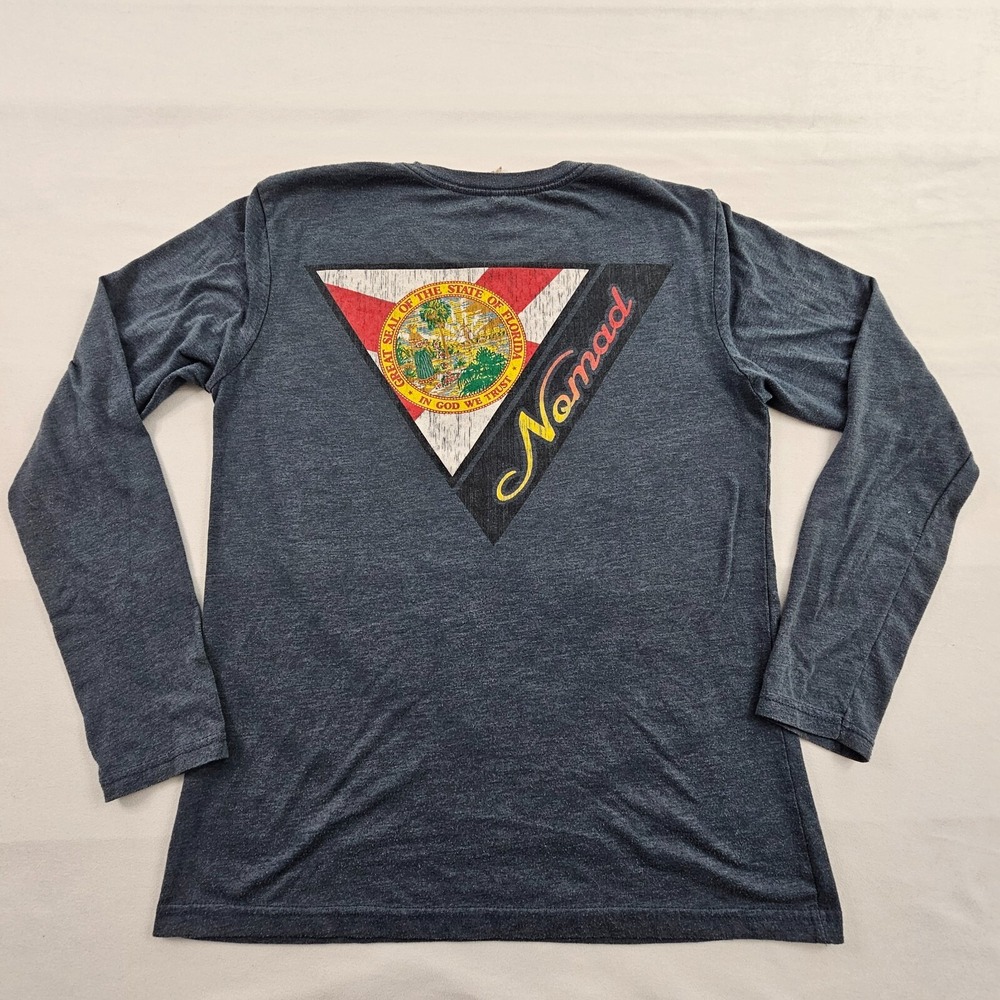 Nomad Seal of Florida Gray Long Sleeve Cotton Blend T-Shirt Men's M